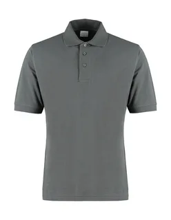 Kustom Kit Classic Fit Cotton Klassic Superwash® 60° Polo in Dark Grey, voorkant