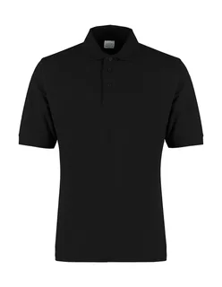 Kustom Kit Classic Fit Cotton Klassic Superwash® 60° Polo in Black, voorkant