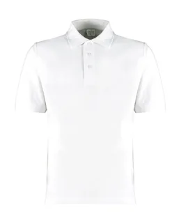 Kustom Kit Classic Fit Cotton Klassic Superwash® 60° Polo in White, voorkant