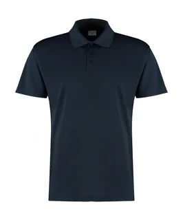Kustom Kit Regular Fit Cooltex® Plus Micro Mesh Polo in Navy, voorkant