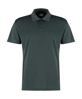 Kustom Kit Regular Fit Cooltex® Plus Micro Mesh Polo in Graphite, voorkant