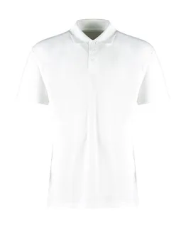 Kustom Kit Regular Fit Cooltex® Plus Micro Mesh Polo in White, voorkant