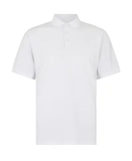 Kustom Kit Regular Fit Superwash® 60º Jersey Polo in White, voorkant