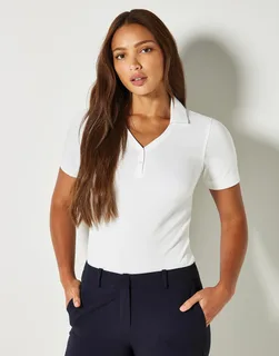 Kustom Kit Dames Comfortec® polo met V-hals, regular fit – foto 2