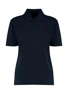 Kustom Kit Dames Workforce polo, regular fit in Navy, voorkant