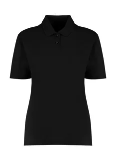 Kustom Kit Dames Workforce polo, regular fit in Black, voorkant
