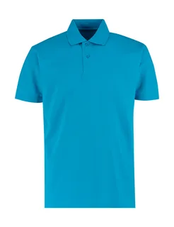 Kustom Kit Heren Workforce polo, regular fit in Turquoise, voorkant