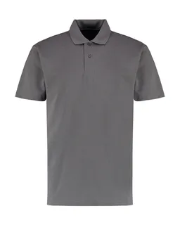 Kustom Kit Heren Workforce polo, regular fit in Charcoal, voorkant