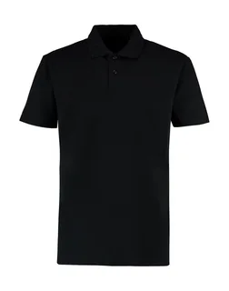 Kustom Kit Heren Workforce polo, regular fit in Black, voorkant