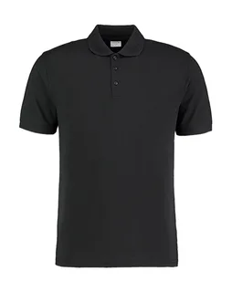 Kustom Kit Klassic Slim Fit Polo Superwash® 60º in Black, voorkant