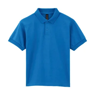Gildan Dryblend Classic Fit Kinder Jersey Polo in Royal, voorkant