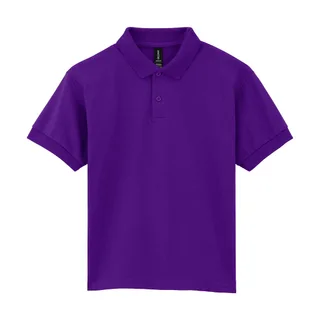 Gildan Dryblend Classic Fit Kinder Jersey Polo in Purple, voorkant