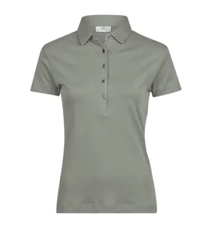 Tee Jays Dames polo van pimakatoen in Sage, voorkant