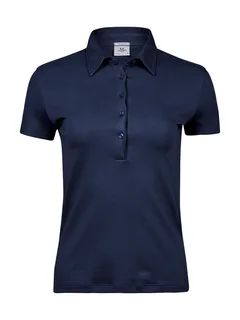 Tee Jays Dames polo van pimakatoen in Navy, voorkant