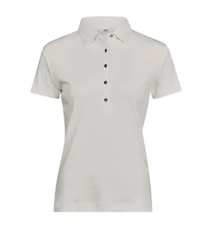 Tee Jays Dames polo van pimakatoen in Cement, voorkant