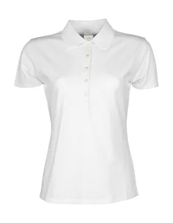 Tee Jays Dames luxe stretch polo in White, voorkant