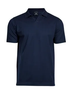 Tee Jays Luxe stretch polo met V-hals in Navy, voorkant