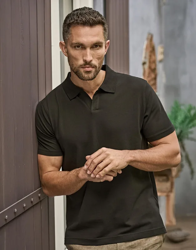 Tee Jays Luxe stretch polo met V-hals
