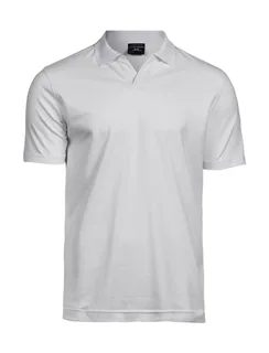 Tee Jays Luxe stretch polo met V-hals in White, voorkant
