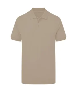 SG Signature Tagless Polo Stretch Men in Pastel Macchiato, voorkant