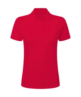 SG Signature Tagless stretch polo women's in Red, voorkant