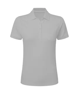SG Signature Tagless stretch polo women's in Light Oxford, voorkant