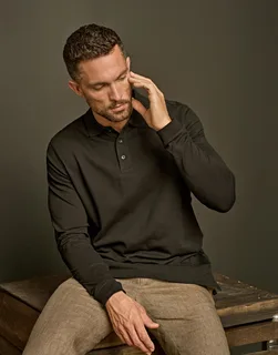 Tee Jays Luxe stretch polo met lange mouwen – foto 1