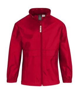 B&C Kids' windbreaker in Red, voorkant