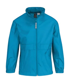 B&C Kids' windbreaker in Atoll, voorkant