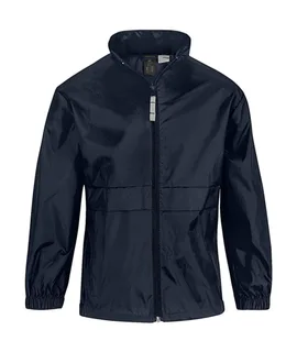 B&C Kids' windbreaker in Navy, voorkant