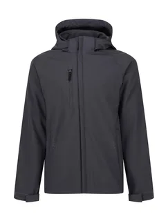 Regatta Professional Repeller gevoerde softshell met capuchon in Seal Grey, voorkant