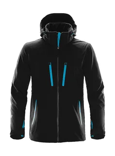 Stormtech Patrol softshell jack in Black/Electric, voorkant