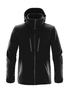 Stormtech Patrol softshell jack in Black/Carbon, voorkant