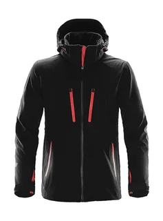Stormtech Patrol softshell jack in Black/Bright Red, voorkant