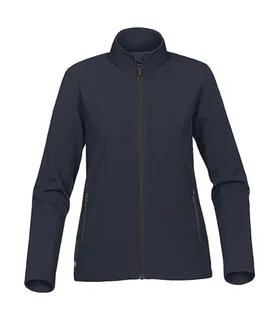 Stormtech Dames Orbiter softshell jack in Navy/Carbon, voorkant