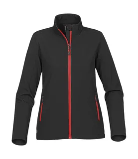 Stormtech Dames Orbiter softshell jack in Black/Bright Red, voorkant