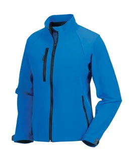 Russell Dames softshell jack in Azure, voorkant