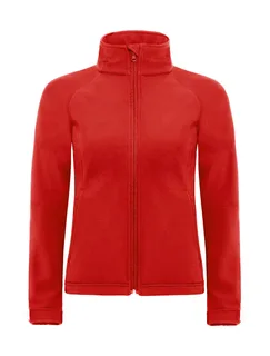 B&C Women's hooded softshell jacket in Red, voorkant