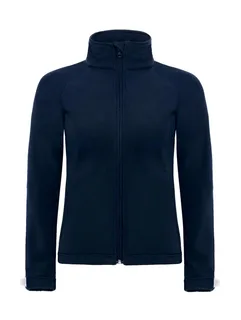 B&C Women's hooded softshell jacket in Navy, voorkant