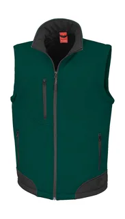 Result Softshell Bodywarmer in Bottle/Black, voorkant