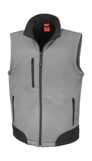 Result Softshell Bodywarmer in Workguard Grey/Black, voorkant