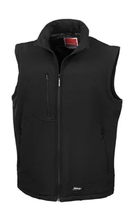 Result Softshell Bodywarmer in Black/Black, voorkant