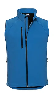 Russell Heren softshell bodywarmer in Azure, voorkant