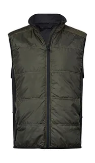 Tee Jays Hybrid-Stretch bodywarmer in Deep Green/Black, voorkant