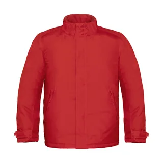 B&C Heren zwaar jack in Deep Red, voorkant