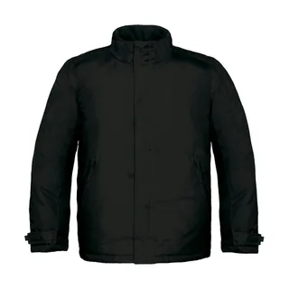 B&C Heren zwaar jack in Black, voorkant