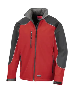 Result Work-Guard Ice Fell softshell jack met capuchon in Red/Black, voorkant