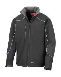 Result Work-Guard Ice Fell softshell jack met capuchon in Black/Black, voorkant