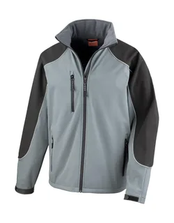 Result Work-Guard Ice Fell softshell jack met capuchon in Grey/Black, voorkant