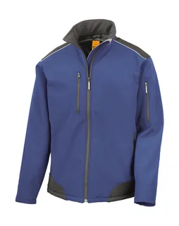 Result Work-Guard Softshell werkjack in ripstop Cordura® in Royal/Black, voorkant